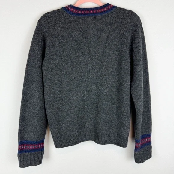 (2) Bundle Vintage Eddie Bauer Wool Fair Isle Cardigan Sweater Size Medium - Picture 4 of 15